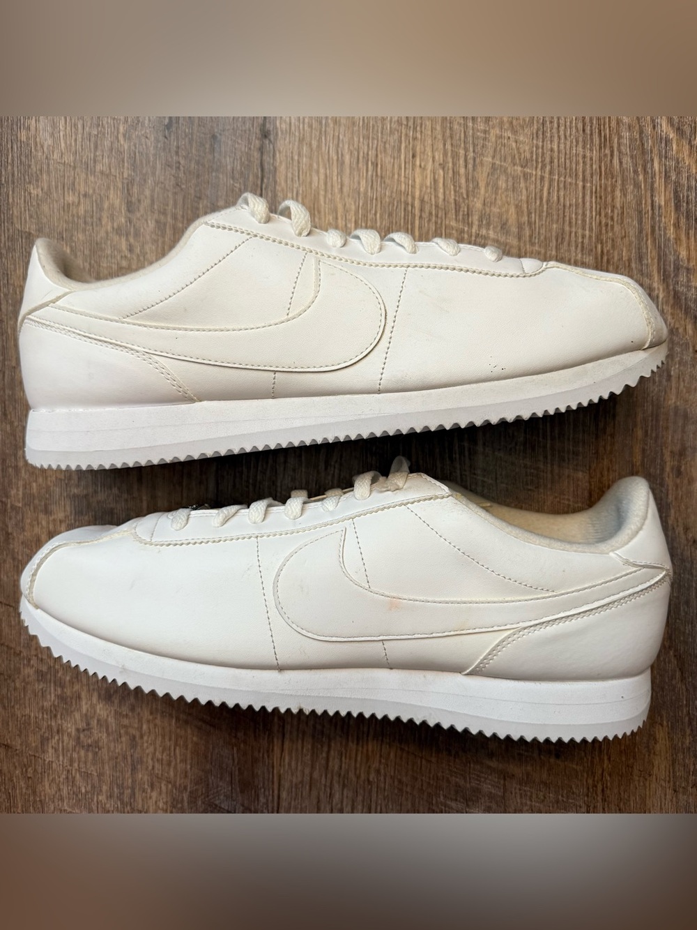 Nike Cortez Basic Leather Triple White Men’s Size 14 Sneakers Shoes 819719-110